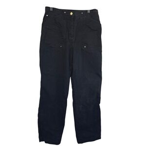 Lauren Ralph Lauren Black Cotton Utility Pants Chino Trousers Womens Size 4